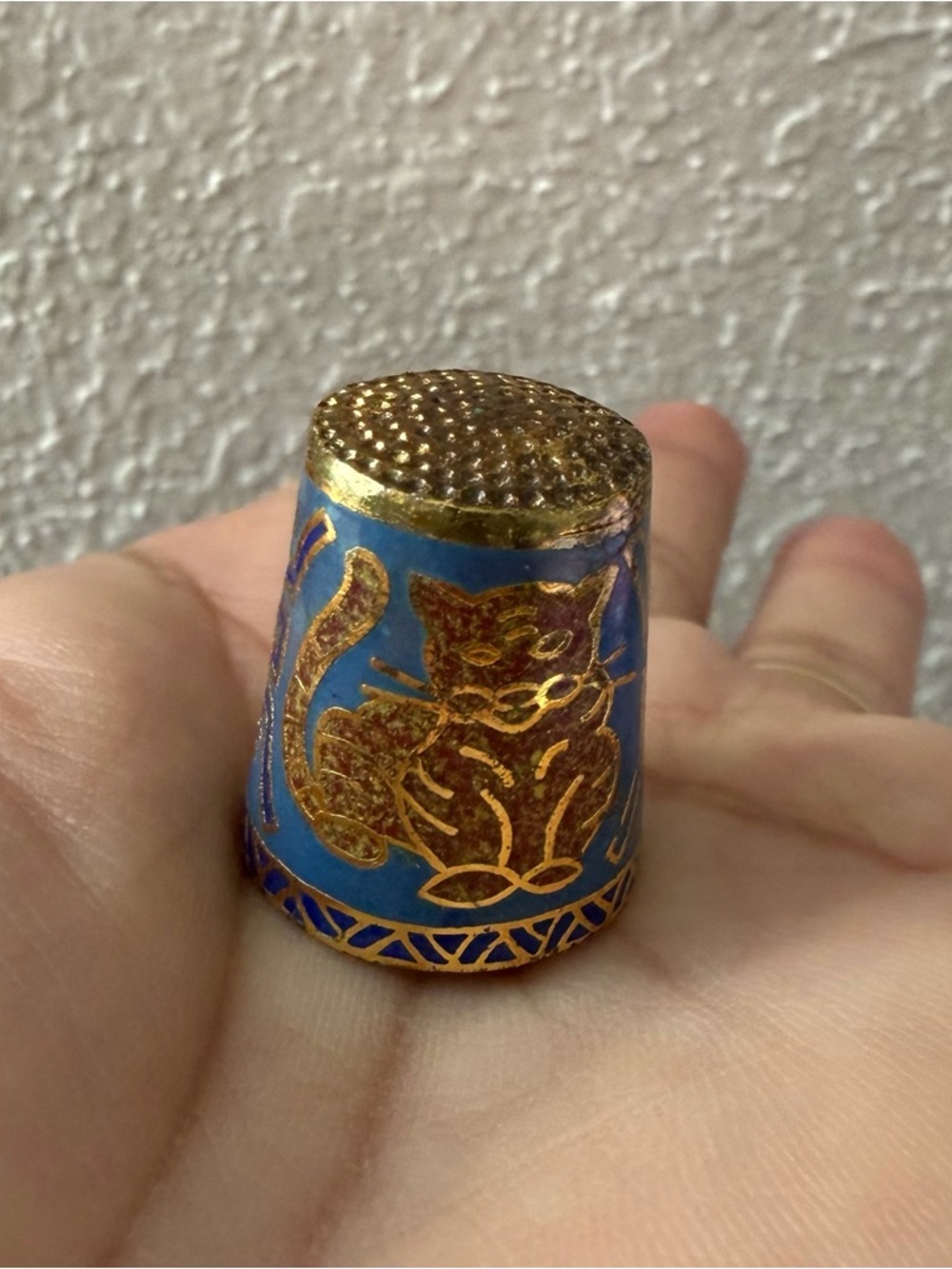 Vintage Cat Asian Zodiac Thimble